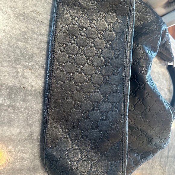 Gucci guccissima Large black leather hobo shoulder bag. Guaranteed authentic! - Picture 5 of 11